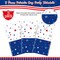 3-Pack Patriotic Tablecloths – 4th of July & Independence Day Plastic Table Covers with Stars & Fireworks, 54"x108" for Memorial Day & Patriotic Parties